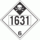 UN 1631 - Inhalation Hazard Class 6.1 Placards