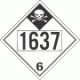 UN 1637 - Inhalation Hazard Class 6.1 Placards