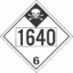 UN 1640 - Inhalation Hazard Class 6.1 Placards