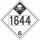 UN 1644 - Inhalation Hazard Class 6.1 Placards