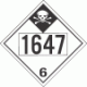 UN 1647 - Inhalation Hazard Class 6.1 Placards