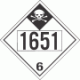 UN 1651 - Inhalation Hazard Class 6.1 Placards