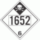 UN 1652 - Inhalation Hazard Class 6.1 Placards