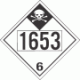 UN 1653 - Inhalation Hazard Class 6.1 Placards