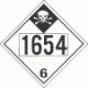 UN 1654 - Inhalation Hazard Class 6.1 Placards