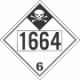 UN 1664 - Inhalation Hazard Class 6.1 Placards