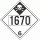 UN 1670 - Inhalation Hazard Class 6.1 Placards