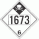 UN 1673 - Inhalation Hazard Class 6.1 Placards