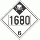 UN 1680 - Inhalation Hazard Class 6.1 Placards