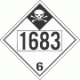 UN 1683 - Inhalation Hazard Class 6.1 Placards