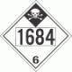 UN 1684 - Inhalation Hazard Class 6.1 Placards