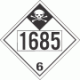 UN 1685 - Inhalation Hazard Class 6.1 Placards