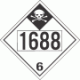 UN 1688 - Inhalation Hazard Class 6.1 Placards