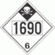 UN 1690 - Inhalation Hazard Class 6.1 Placards