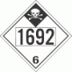 UN 1692 - Inhalation Hazard Class 6.1 Placards