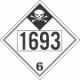 UN 1693 - Inhalation Hazard Class 6.1 Placards