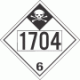 UN 1704 - Inhalation Hazard Class 6.1 Placards