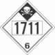 UN 1711 - Inhalation Hazard Class 6.1 Placards