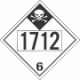 UN 1712 - Inhalation Hazard Class 6.1 Placards