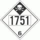 UN 1751 - Inhalation Hazard Class 6.1 Placards