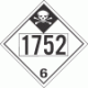 UN 1752 - Inhalation Hazard Class 6.1 Placards