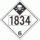 UN 1834 - Inhalation Hazard Class 6.1 Placards