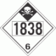 UN 1838 - Inhalation Hazard Class 6.1 Placards