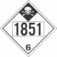 UN 1851 - Inhalation Hazard Class 6.1 Placards