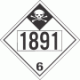 UN 1891 - Inhalation Hazard Class 6.1 Placards