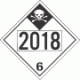 UN 2018 - Inhalation Hazard Class 6.1 Placards