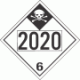 UN 2020 - Inhalation Hazard Class 6.1 Placards