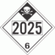 UN 2025 - Inhalation Hazard Class 6.1 Placards