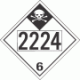 UN 2224 - Inhalation Hazard Class 6.1 Placards