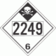 UN 2249 - Inhalation Hazard Class 6.1 Placards