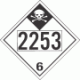 UN 2253 - Inhalation Hazard Class 6.1 Placards