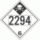 UN 2294 - Inhalation Hazard Class 6.1 Placards