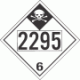 UN 2295 - Inhalation Hazard Class 6.1 Placards