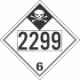 UN 2299 - Inhalation Hazard Class 6.1 Placards