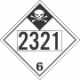 UN 2321 - Inhalation Hazard Class 6.1 Placards