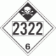 UN 2322 - Inhalation Hazard Class 6.1 Placards