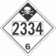 UN 2334 - Inhalation Hazard Class 6.1 Placards