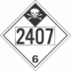 UN 2407 - Inhalation Hazard Class 6.1 Placards