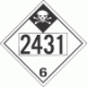 UN 2431 - Inhalation Hazard Class 6.1 Placards