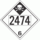 UN 2474 - Inhalation Hazard Class 6.1 Placards