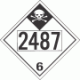 UN 2487 - Inhalation Hazard Class 6.1 Placards