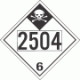 UN 2504 - Inhalation Hazard Class 6.1 Placards