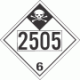 UN 2505 - Inhalation Hazard Class 6.1 Placards