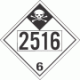 UN 2516 - Inhalation Hazard Class 6.1 Placards