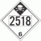 UN 2518 - Inhalation Hazard Class 6.1 Placards