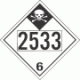 UN 2533 - Inhalation Hazard Class 6.1 Placards